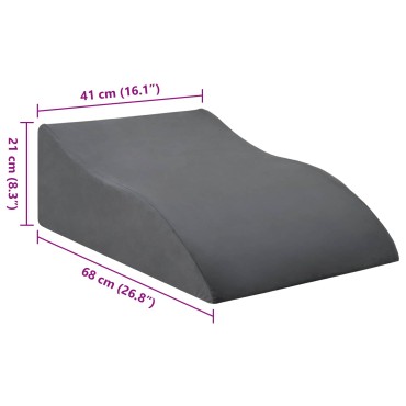 vidaXL Μαξιλάρι Ποδιών 68 x 41 x 21 εκ PU Αφρός Γκρι
