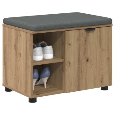 vidaXL Παγκάκι Χαλωρίου Τεχνίτικη Δρυς 60x38x46 εκ 1 τεμ.