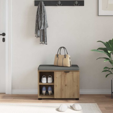 vidaXL Παγκάκι Χαλωρίου Τεχνίτικη Δρυς 60x38x46 εκ 1 τεμ.
