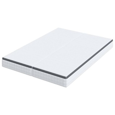 vidaXL Στρώμα 2 τεμ. Μέτρια μαλακό 70x190cm Λευκό και Γκρι - Μονό