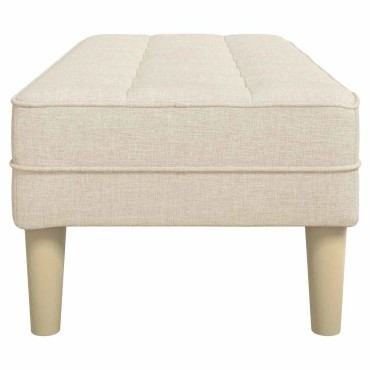 vidaXL παγκάκι με μαξιλάρι Λινό 113x57x39cm ύφασμα