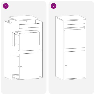 vidaXL Θυρίδα Πακέτων με αποθήκευση με πόρτα Σκ rusty 41 x 38 x 103 εκ