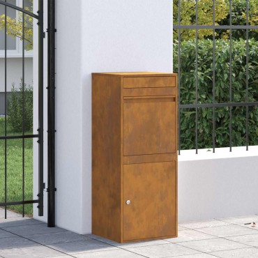 vidaXL Θυρίδα Πακέτων με αποθήκευση με πόρτα Σκ rusty 41 x 38 x 103 εκ