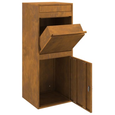 vidaXL Θυρίδα Πακέτων με αποθήκευση με πόρτα Σκ rusty 41 x 38 x 103 εκ