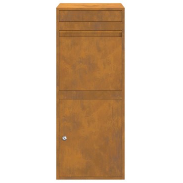 vidaXL Θυρίδα Πακέτων με αποθήκευση με πόρτα Σκ rusty 41 x 38 x 103 εκ