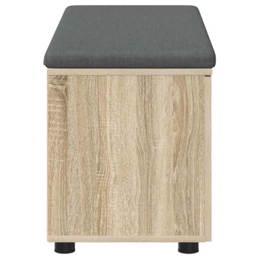 vidaXL Παγκάκι Χαλωρίου με μαξιλάρι Δρύς Sonoma 100x38x46 εκ 1 τεμ.