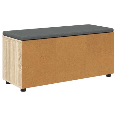 vidaXL Παγκάκι Χαλωρίου με μαξιλάρι Δρύς Sonoma 100x38x46 εκ 1 τεμ.