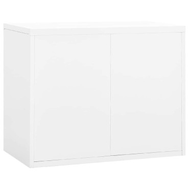 vidaXL Αρχειοθήκη Λευκή 90x46x72,5cm από Ατσάλι 1 τεμ.