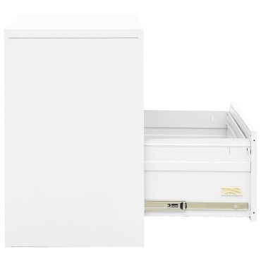 vidaXL Αρχειοθήκη Λευκή 90x46x72,5cm από Ατσάλι 1 τεμ.