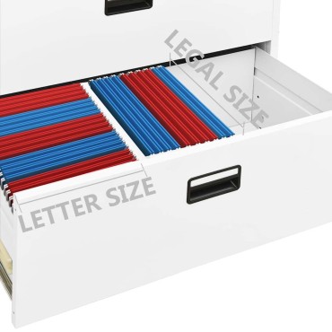 vidaXL Αρχειοθήκη Λευκή 90x46x72,5cm από Ατσάλι 1 τεμ.
