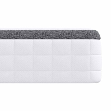 vidaXL Στρώμα Μέτρια μαλακό 90x190cm Λευκό και Γκρι 1 τεμ. - Μονό