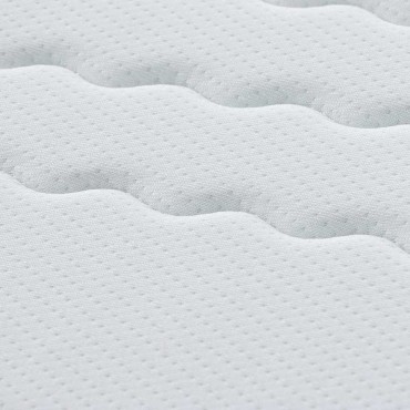 vidaXL Στρώμα Μέτρια μαλακό 90x190cm Λευκό και Γκρι 1 τεμ. - Μονό