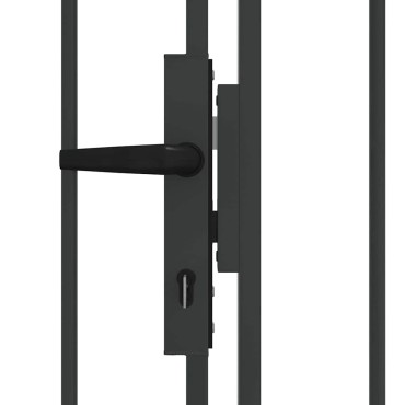 vidaXL Πύλη Φράχτη ASSEN 401 x 250 εκ. Ατσάλι Γκρι Κλειδώσιμο