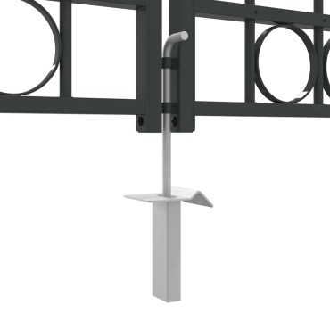 vidaXL Πύλη Φράχτη ASSEN 401 x 250 εκ. Ατσάλι Γκρι Κλειδώσιμο
