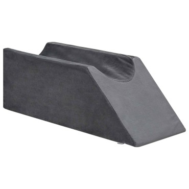 vidaXL Μαξιλάρι Ποδιών 68 x 25 x 21,5 εκ Σφιχτό PU Αφρός Γκρι