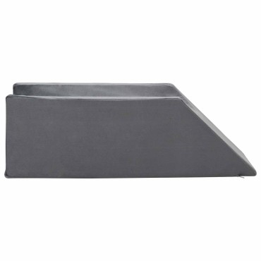 vidaXL Μαξιλάρι Ποδιών 68 x 25 x 21,5 εκ Σφιχτό PU Αφρός Γκρι