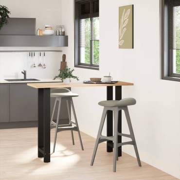 vidaXL Πόδια Τραπεζιού Μπαρ 2 τεμ. Μαύρα 40x (100-101)cm Ατσάλι