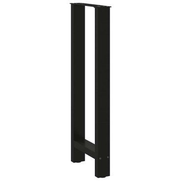 vidaXL Πόδια Τραπεζιού Μπαρ 2 τεμ. Μαύρα 40x (100-101)cm Ατσάλι
