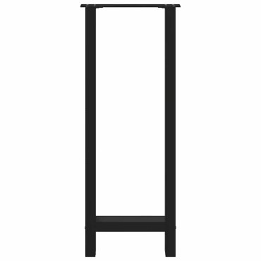 vidaXL Πόδια Τραπεζιού Μπαρ 2 τεμ. Μαύρα 40x (100-101)cm Ατσάλι