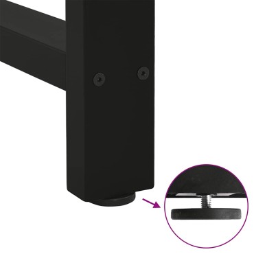 vidaXL Πόδια Τραπεζιού Μπαρ 2 τεμ. Μαύρα 40x (100-101)cm Ατσάλι