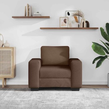 vidaXL Πολυθρόνα Καφέ 100x77x82cm Ύφασμα 1 τεμ. Γωνιακός