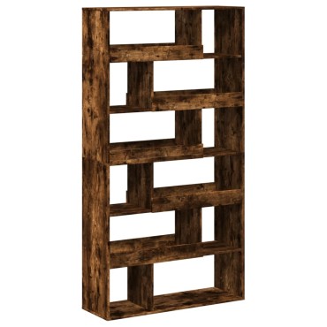 vidaXL Βιβλιοθήκη Καπνιστή Δρυς 100x33x187,5cm από Επεξεργασμένο Ξύλο 1 τεμ.