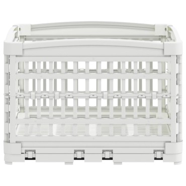 vidaXL Αλάνα Σκύλου 4 Πάνελ 122 x 106,5 x 82 εκ Πλαστικό Λευκό