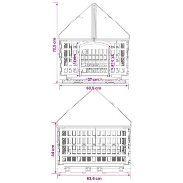 vidaXL 4 Πάνελ Τσουληθράκι με Σκεπή 122 x 106,5 x 82 εκ Πλαστικό Λευκό