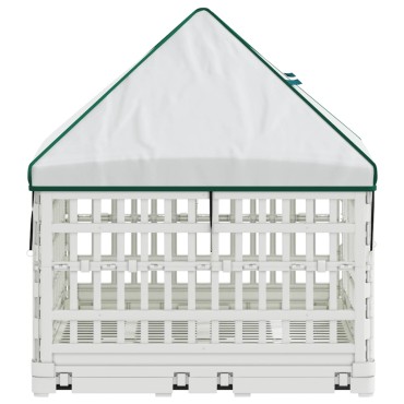 vidaXL 4 Πάνελ Τσουληθράκι με Σκεπή 177,5 x 154,5 x 112 εκ Πλαστικό