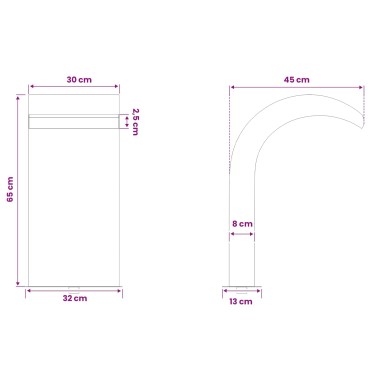 vidaXL Καταρράκτης πισίνας με LED Ανοξείδωτο Ατσάλι 304