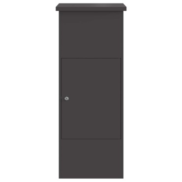 vidaXL Θυρίδα Πακέτων με αποθήκευση Μαύρο 44,5 x 29 x 110,5 εκ Ατσάλι
