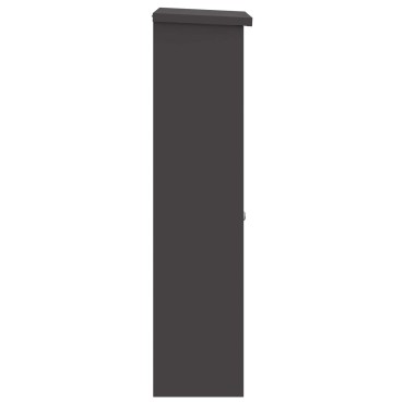 vidaXL Θυρίδα Πακέτων με αποθήκευση Μαύρο 44,5 x 29 x 110,5 εκ Ατσάλι