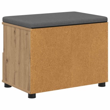 vidaXL Πάγκος Παπουτσιών με Μαξιλάρι Artisan Δρυς 60x38x46 εκ 1 τεμ.