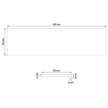 vidaXL Σκαλοπάτια 12 τεμ. 110 x 30 x 2 cm Καφέ Στερεό ξύλο οξιάς