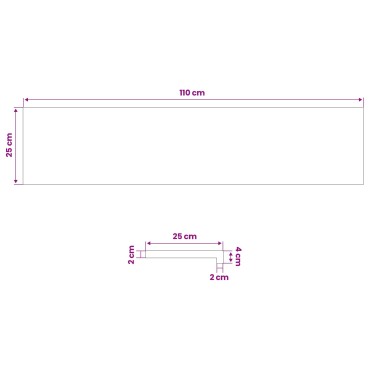 vidaXL Σκαλοπάτια 12 τεμ. 110 x 25 x 2 cm Βερνίκι Στερεό ξύλο οξιάς