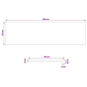 vidaXL Παράθυρα 2 τμχ. Φυσικό 140 x 40 x 2 cm Στερεό ξύλο οξιάς