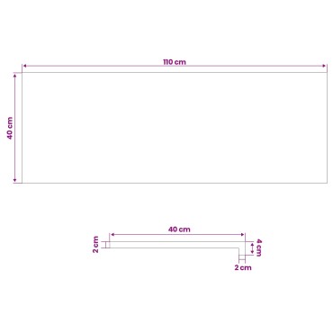 vidaXL Παράθυρα 2 τμχ. Ανοιχτό καφέ 110 x 40 x 2 cm Στερεό ξύλο οξιάς