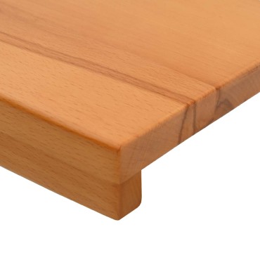 vidaXL Παράθυρα 2 τμχ. Ανοιχτό καφέ 140 x 30 x 2 cm Στερεό ξύλο οξιάς