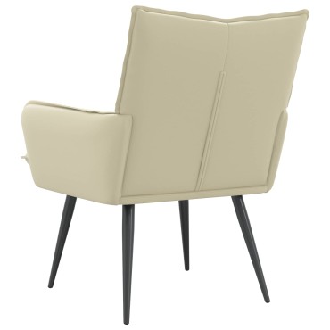 vidaXL Πολυθρόνα Κρεμ Τεχνητό Δέρμα 70x73x83cm 1 τεμ.