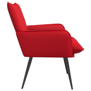 vidaXL Πολυθρόνα Κόκκινο Τεχνητό Δέρμα 70x73x83cm 1 τεμ.