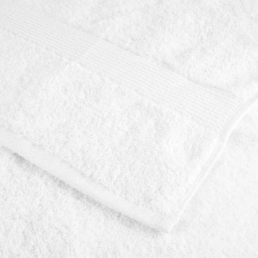vidaXL Πετσέτες Μπάνιου Premium SOLUND 2 τεμ. Λευκό 100x150 εκ. 600 γρ./μ²