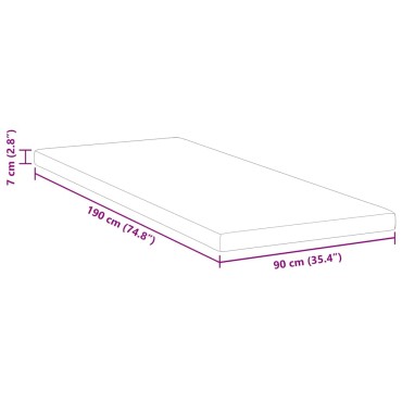 vidaXL Στρώμα μνήμης 90 x 190 cm Thick Μαλακό Ύφασμα-100% πολυέστερ