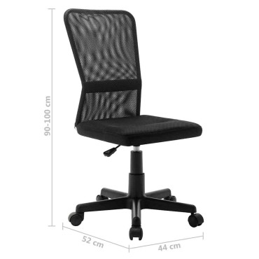 vidaXL Καρέκλα Γραφείου Μαύρη 44x52x100cm Διχτυωτό Ύφασμα 1 τεμ.