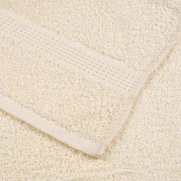 vidaXL Πετσέτες Πλυσίματος FROGN 10 τεμ. Κρεμ 30x30 εκ. 360 γρ./μ²