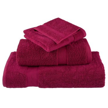 vidaXL Premium Πετσέτες μπάνιου SOLUND 2 τμχ Bordeaux 70x140 εκ. 600 gsm