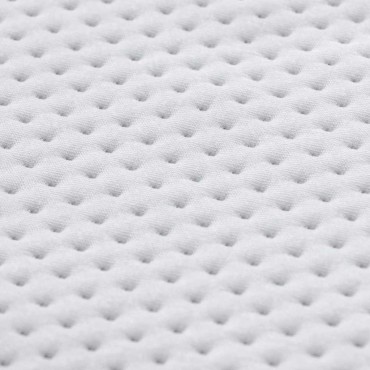 vidaXL Στρώμα επικάλυψης Λευκό 90 x 190 cm Υφασμα Jacquard