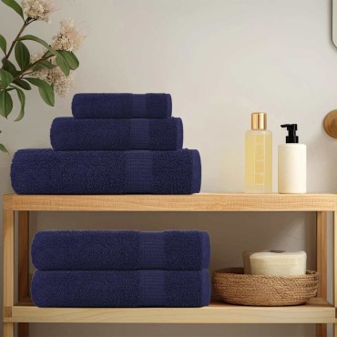 vidaXL Πετσέτες FROGN 2 τεμ. Μπλε Σκούρο Μπλε 100x200 εκ. 360 γρ./μ²