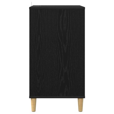 vidaXL Ράφι Πικάπ Μαύρη Δρυς 47x39,5x74,5cm Επεξεργασμένο Ξύλο