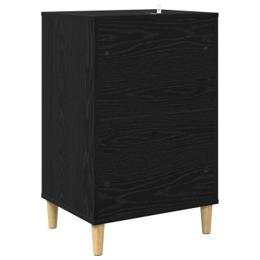 vidaXL Ράφι Πικάπ Μαύρη Δρυς 47x39,5x74,5cm Επεξεργασμένο Ξύλο