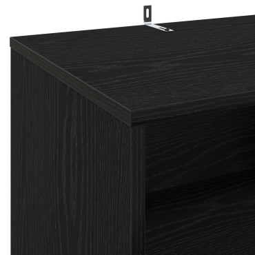 vidaXL Ράφι Πικάπ Μαύρη Δρυς 47x39,5x74,5cm Επεξεργασμένο Ξύλο